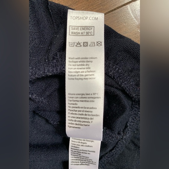 Topshop Navy Tailored Tank Top - Picture 6 of 6